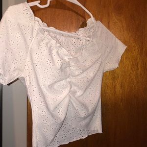 White Shein Crop top